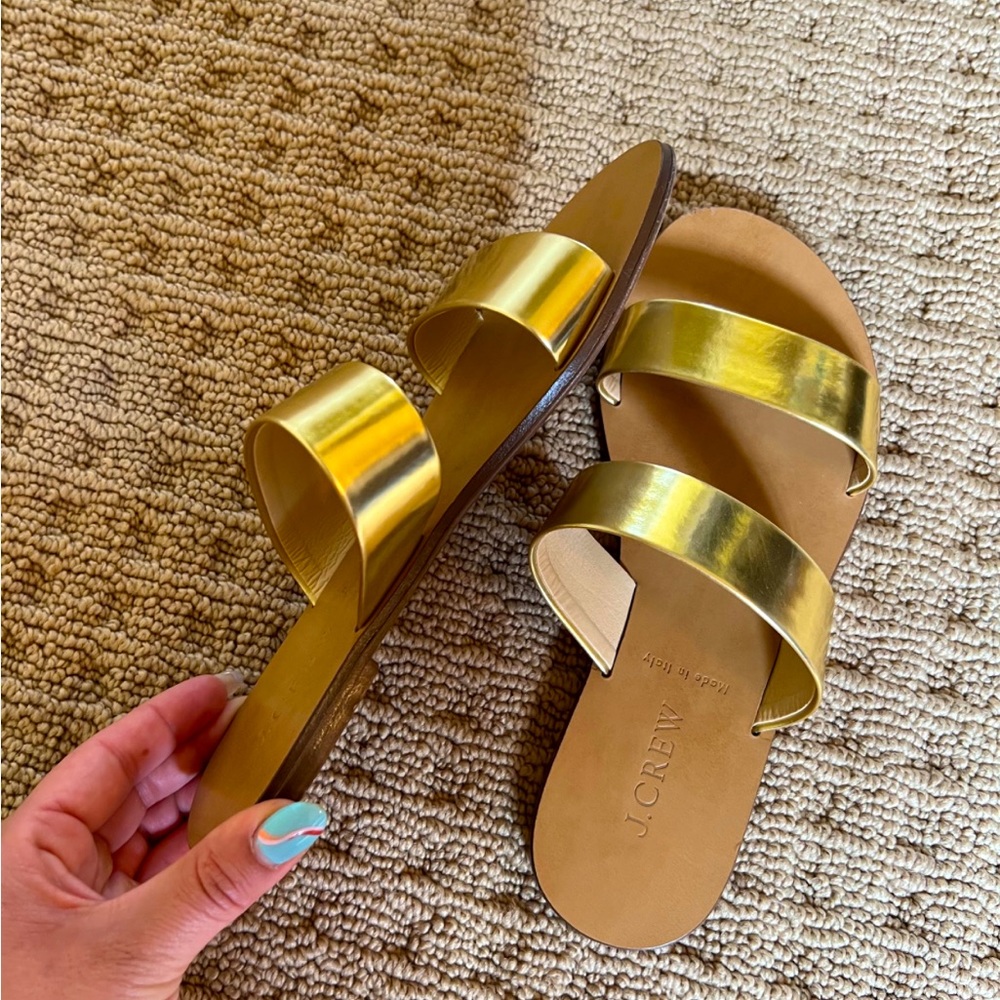 J CREW Gold Sandals